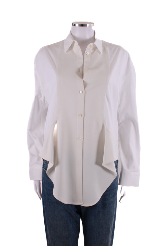Balenciaga Panelled Shirt White 38 | O/S, White