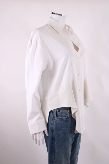 Balenciaga Panelled Shirt White 38 | O/S, White
