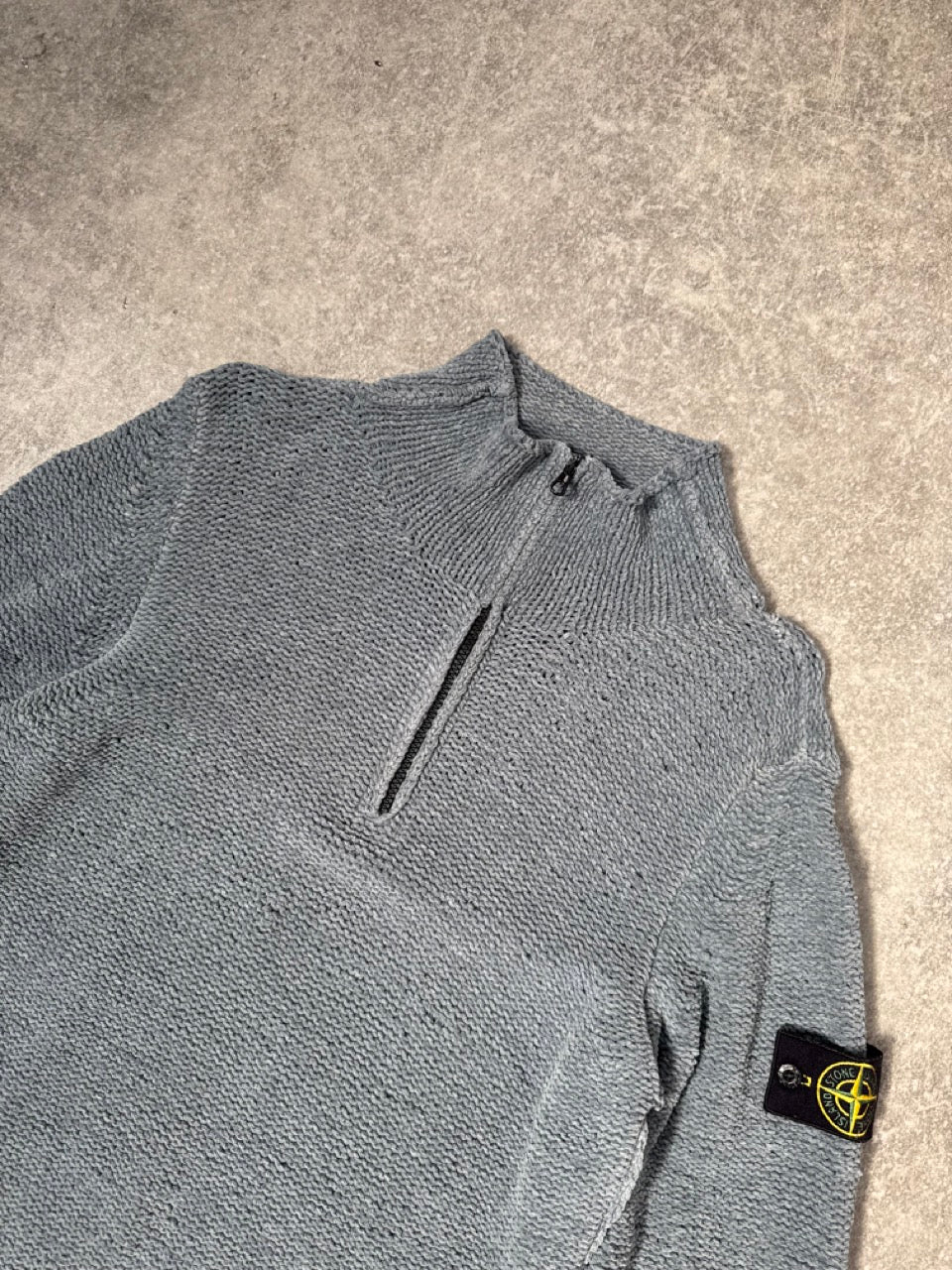 A/W 2001 Stone Island Wool Quarter Zip Sweater
