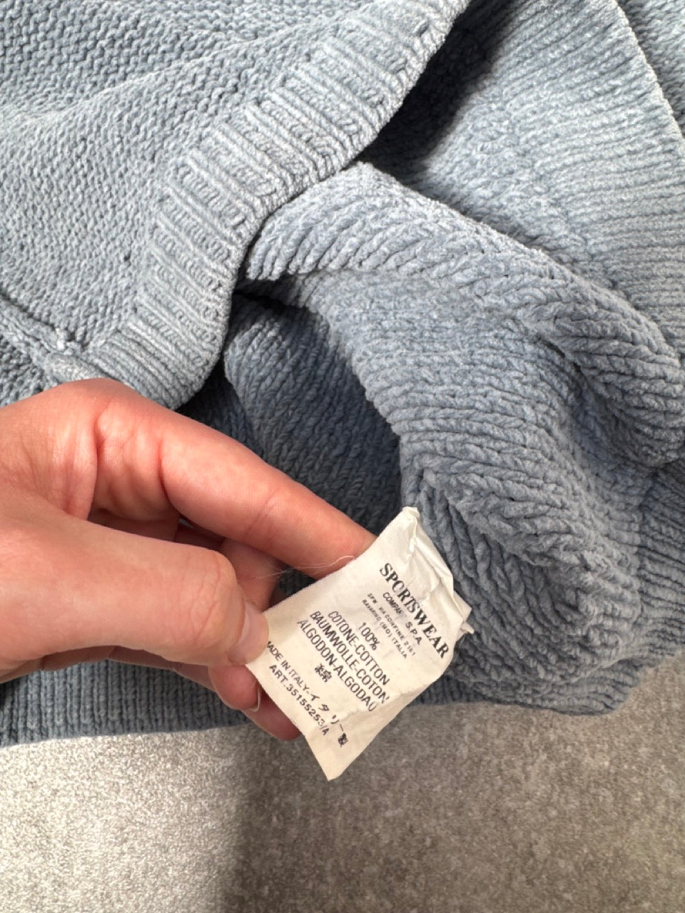 A/W 2001 Stone Island Wool Quarter Zip Sweater