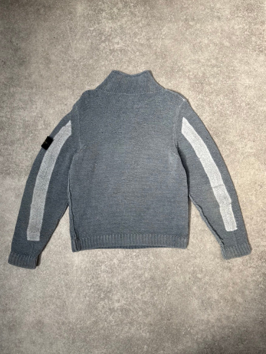 A/W 2001 Stone Island Wool Quarter Zip Sweater