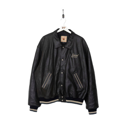 Diesel Varsity Style Leather Work Jacket