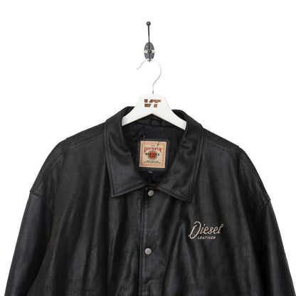 Diesel Varsity Style Leather Work Jacket