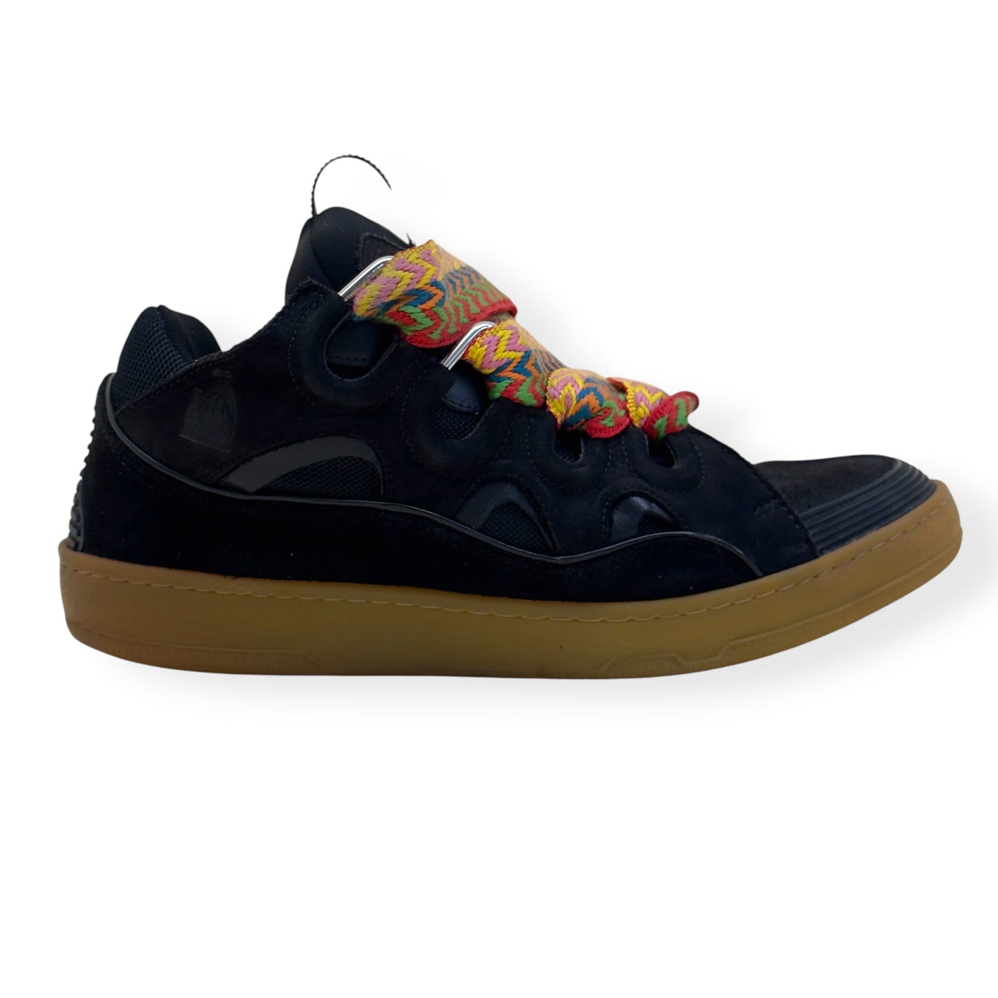 LANVIN CURB LEATHER SNEAKER BLACK / MULTICOLOURED 43 / UK9 | UK 9, Black