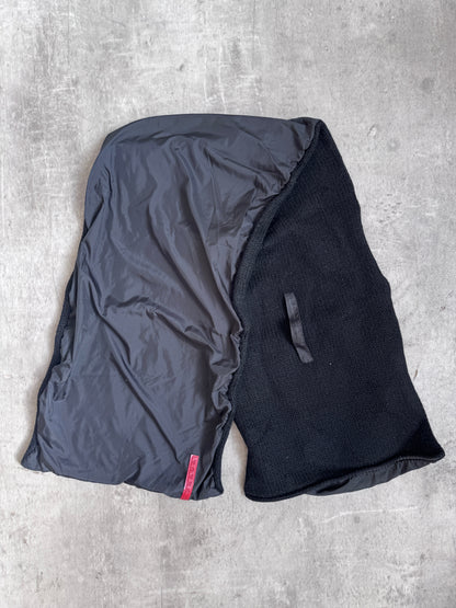 Prada Black Nylon Knit Scarf