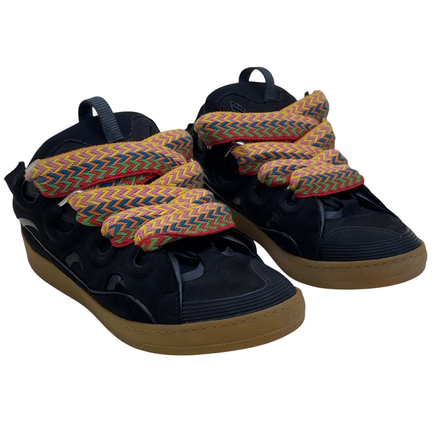 LANVIN CURB LEATHER SNEAKER BLACK / MULTICOLOURED 43 / UK9 | UK 9, Black