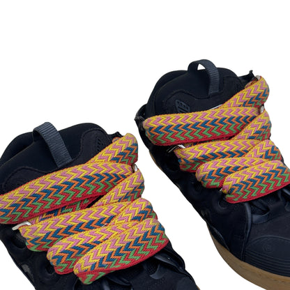 LANVIN CURB LEATHER SNEAKER BLACK / MULTICOLOURED 43 / UK9 | UK 9, Black