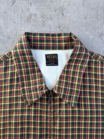 Early 00s Beams Plaid Bomber Jacket