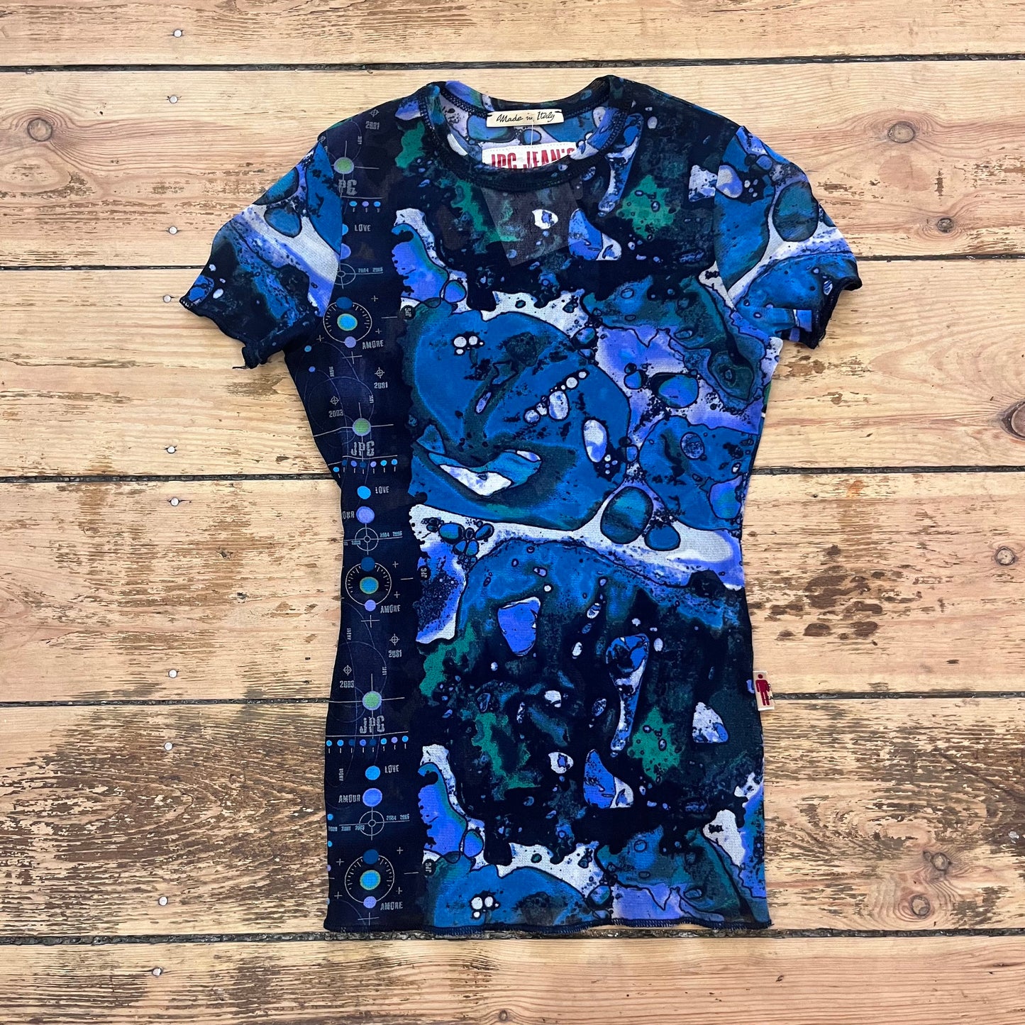 Jean Paul Gaultier Blue Oil Stain Tee