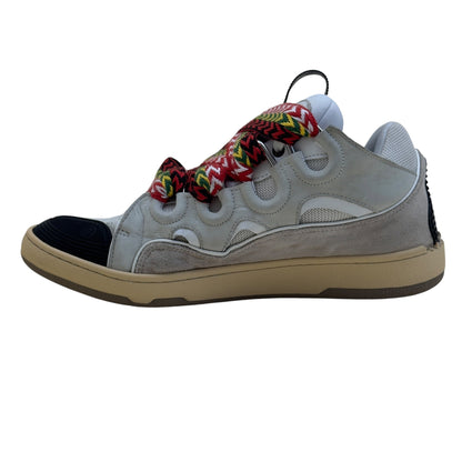 LANVIN CURB LEATHER SNEAKER WHITE / BLACK 43 / UK9 | UK 9, Black