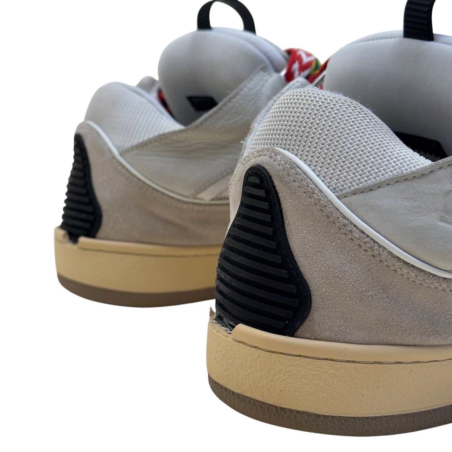LANVIN CURB LEATHER SNEAKER WHITE / BLACK 43 / UK9 | UK 9, Black