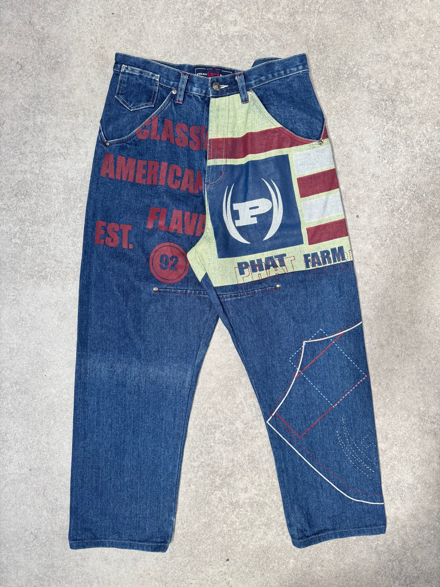Phat Farm American Grpahic Denim Jeans