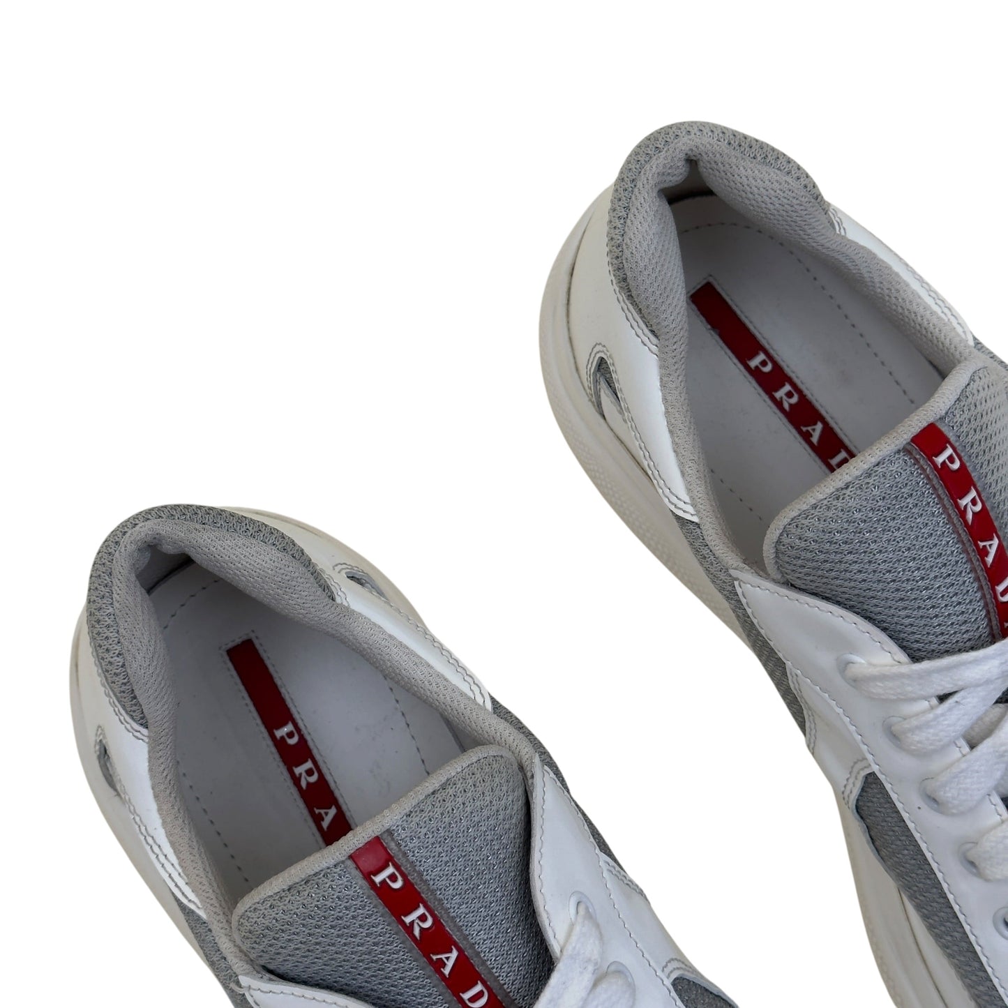 PRADA AMERICA'S CUP SNEAKERS WHITE / GREY UK9 | UK 9, Grey