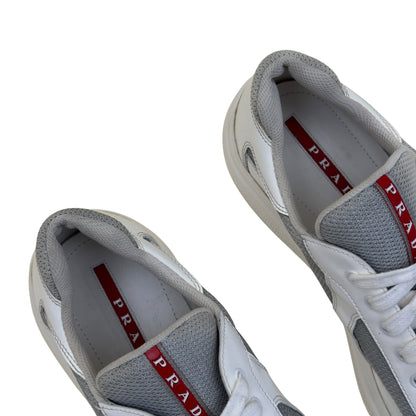 PRADA AMERICA'S CUP SNEAKERS WHITE / GREY UK9 | UK 9, Grey