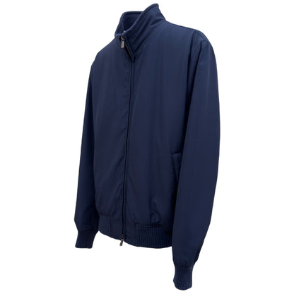 THOM SWEENEY WOOL CASHMERE ZIP BOMBER NAVY 52 / L | Large, Navy