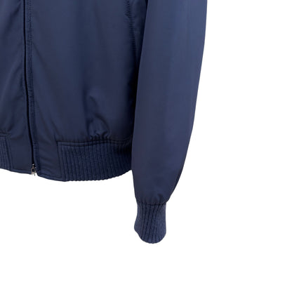THOM SWEENEY WOOL CASHMERE ZIP BOMBER NAVY 52 / L | Large, Navy
