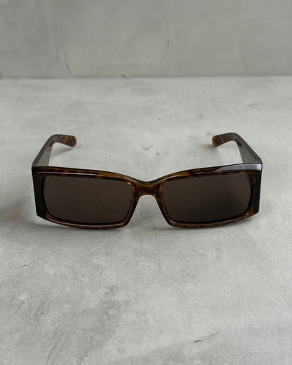 MIU MIU 2000'S BROWN CHROME FLOWER SUNGLASSES | O/S, Brown