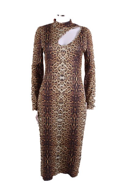 Roberto Cavalli Leopard Cut Out Dress Leopard 42 | O/S, Leopard