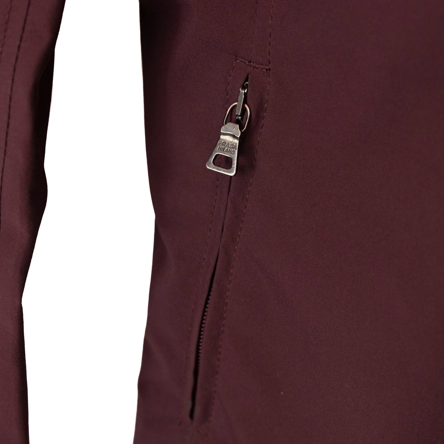 Prada Burgundy Panelled Technical Jacket