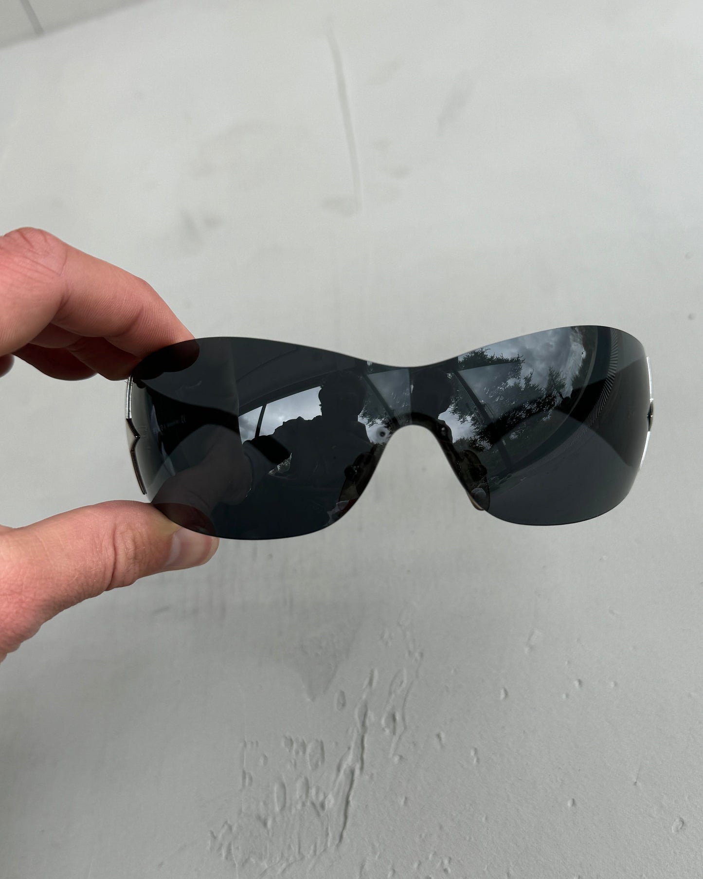 PRADA WRAP AROUND STAR SUNGLASSES | O/S, Black