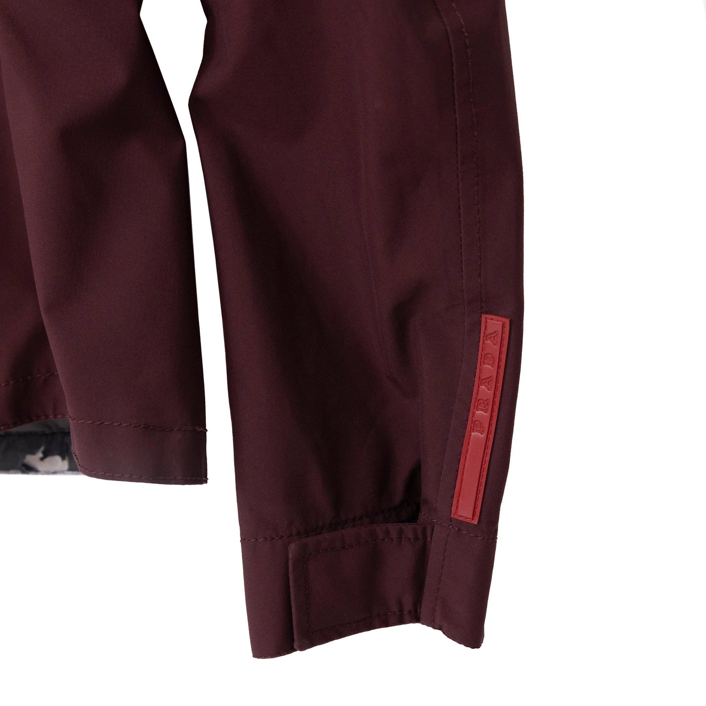 Prada Burgundy Panelled Technical Jacket