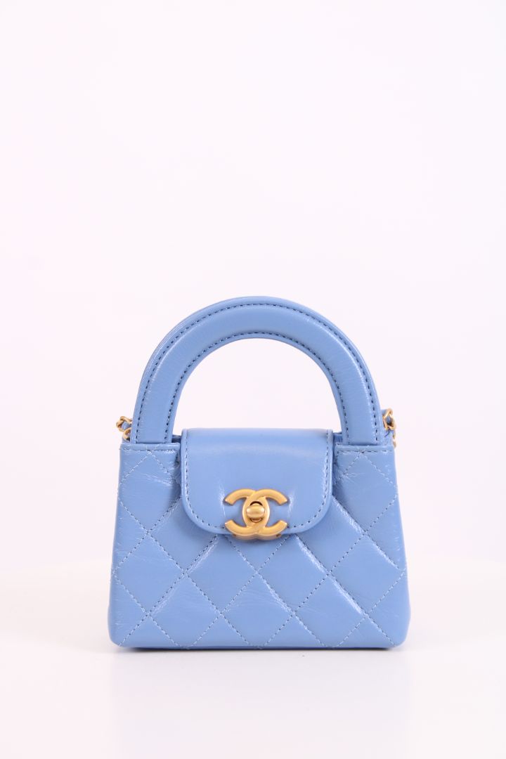 Chanel Micro Kelly Handbag Blue | O/S, Blue