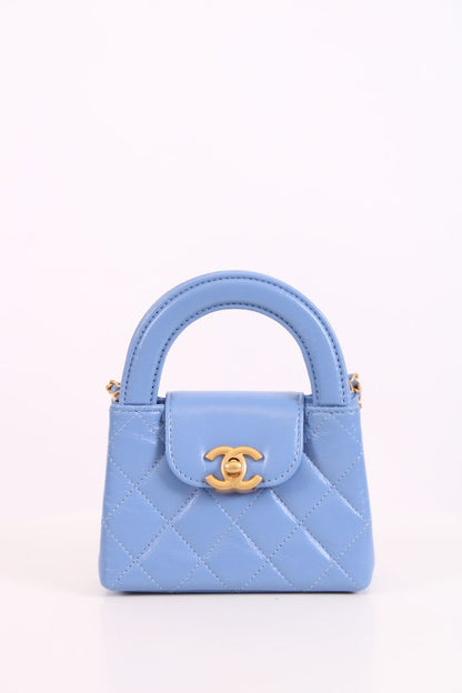Chanel Micro Kelly Handbag Blue | O/S, Blue