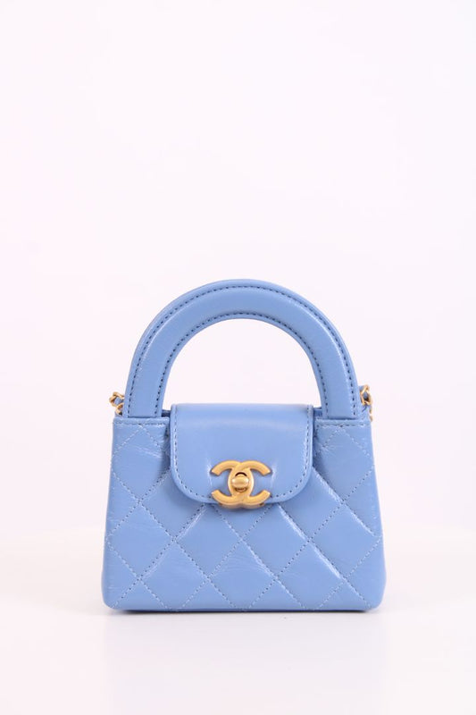 Chanel Micro Kelly Handbag Blue | O/S, Blue