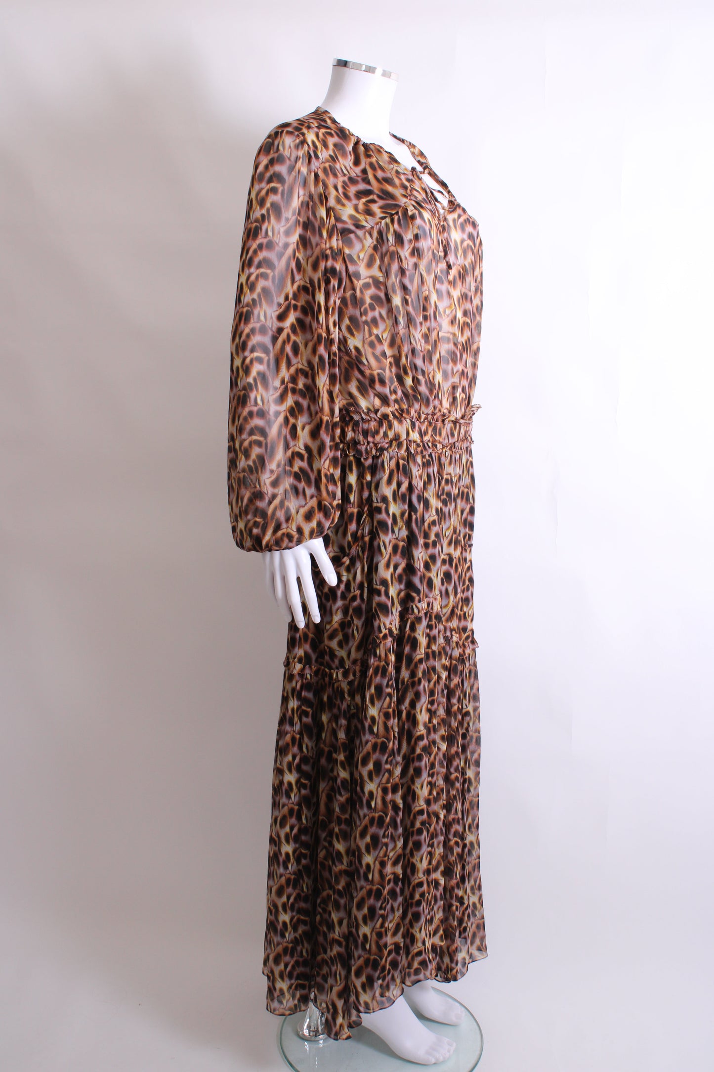 Isabel Marant Etoile L/S Print Blouse/ Skirt /Co-ord Brown/ Yellow 10 | O/S, Brown