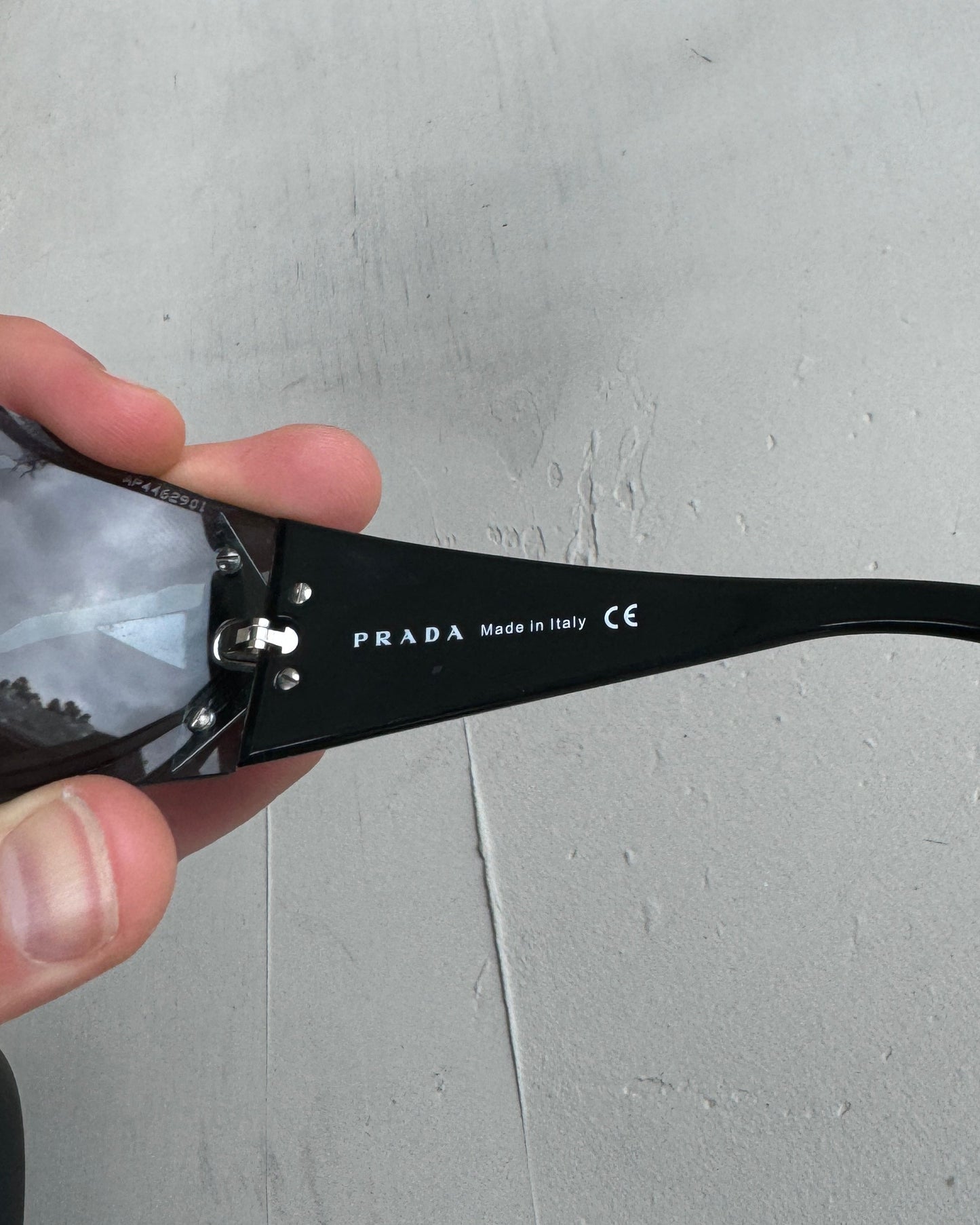 PRADA WRAP AROUND STAR SUNGLASSES | O/S, Black