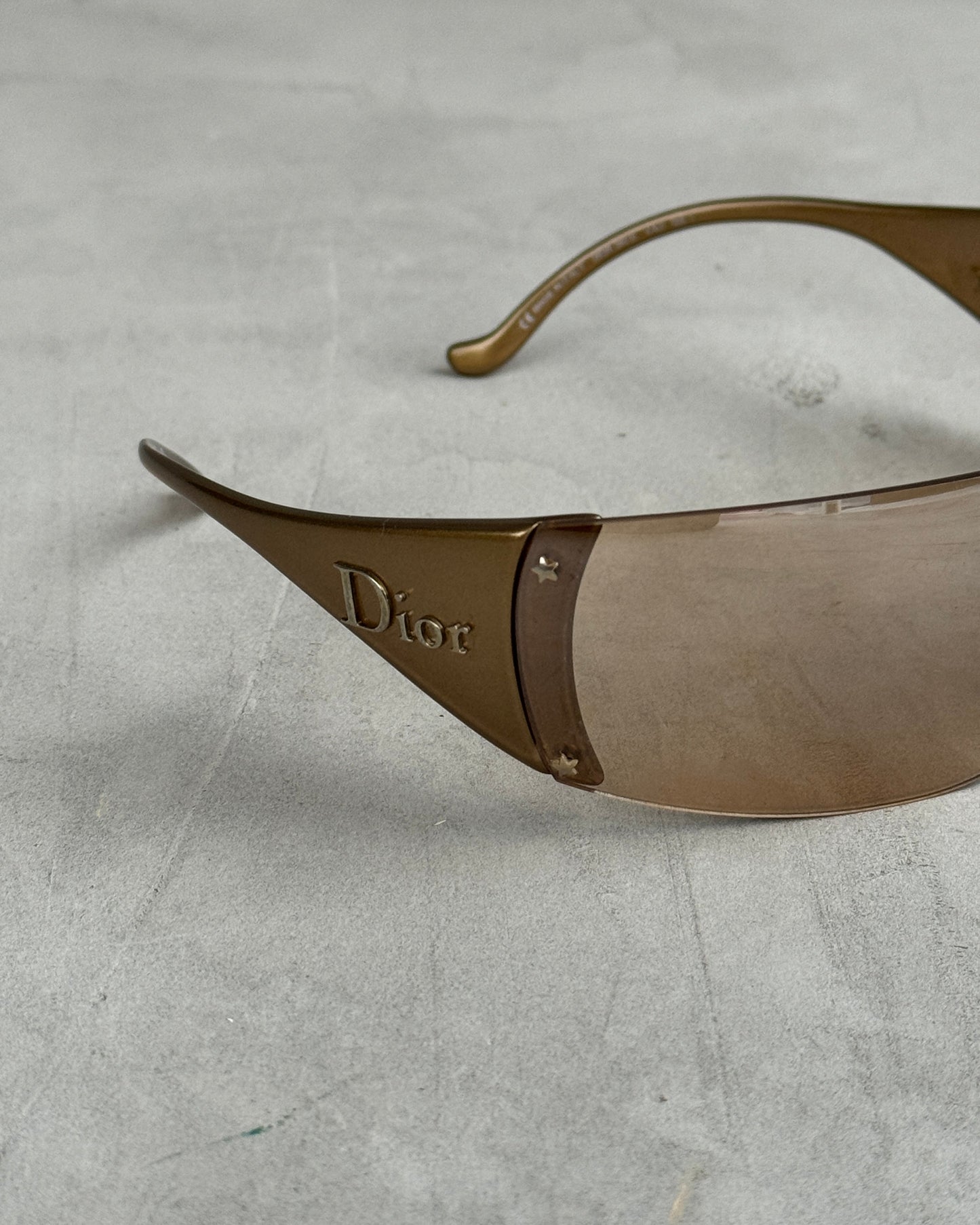 DIOR SKI 6 BROWN WRAP AROUND SUNGLASSES | O/S, Brown