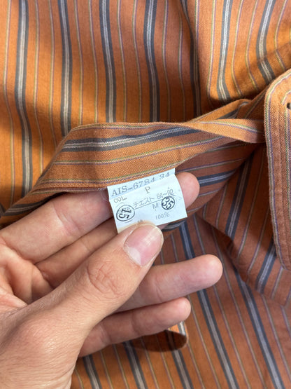 Christian Dior Orange Stripe Long Sleeve Shirt