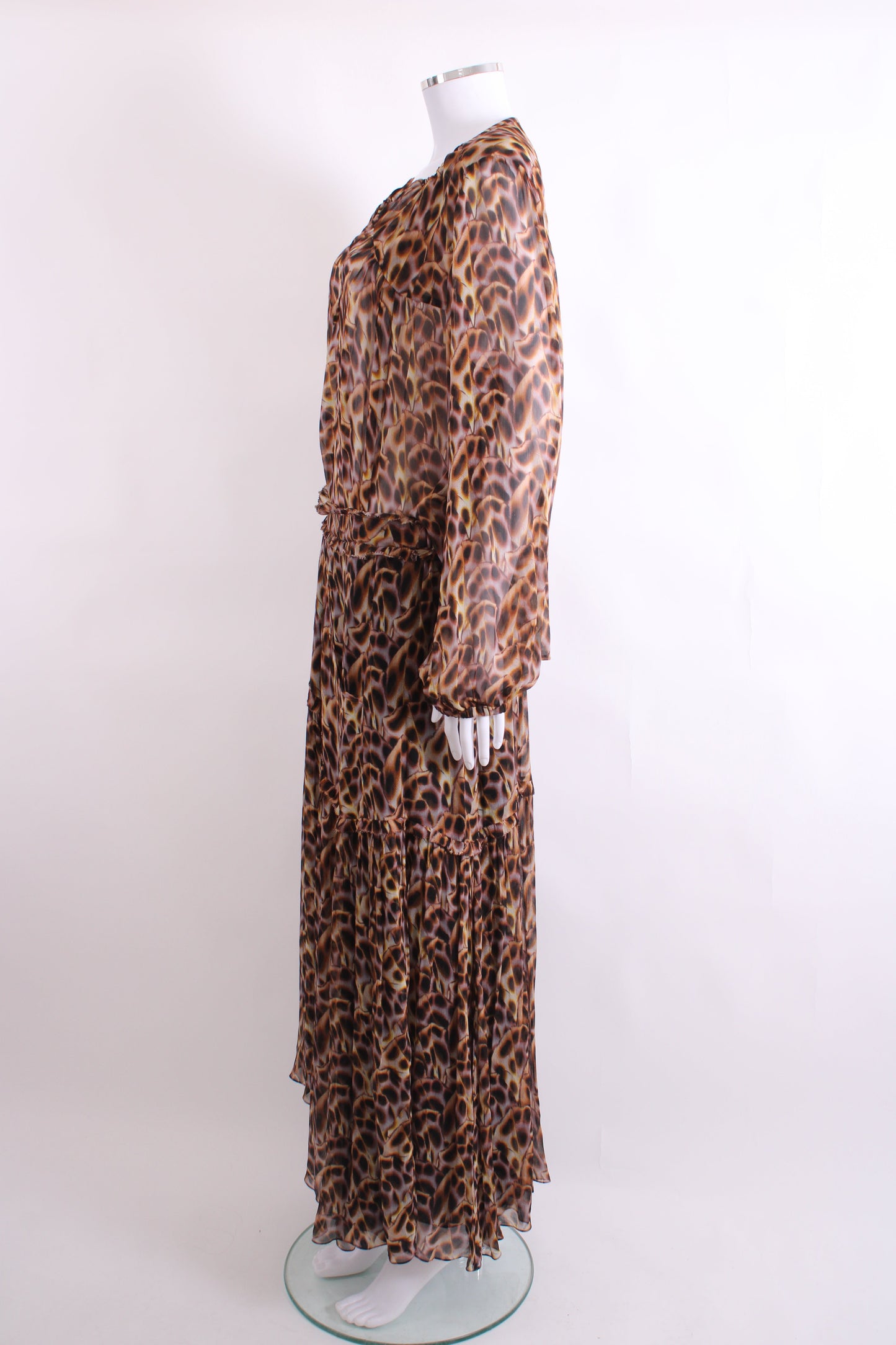 Isabel Marant Etoile L/S Print Blouse/ Skirt /Co-ord Brown/ Yellow 10 | O/S, Brown