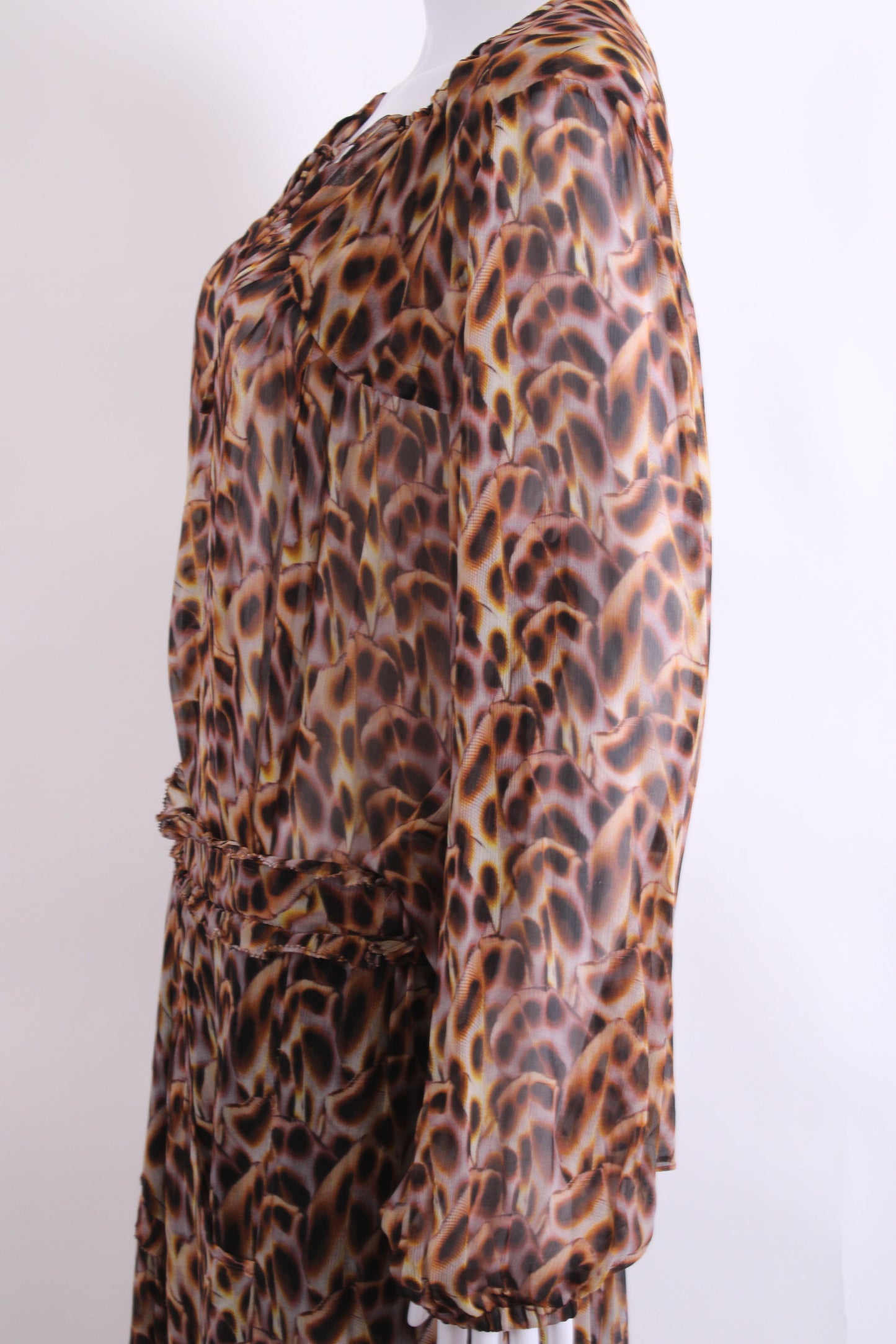 Isabel Marant Etoile L/S Print Blouse/ Skirt /Co-ord Brown/ Yellow 10 | O/S, Brown