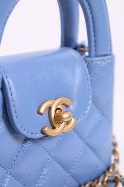 Chanel Micro Kelly Handbag Blue | O/S, Blue