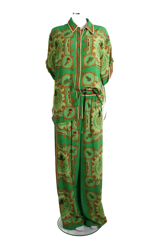 Alemais La Musica Print Co-ord Green 12 | O/S, Green