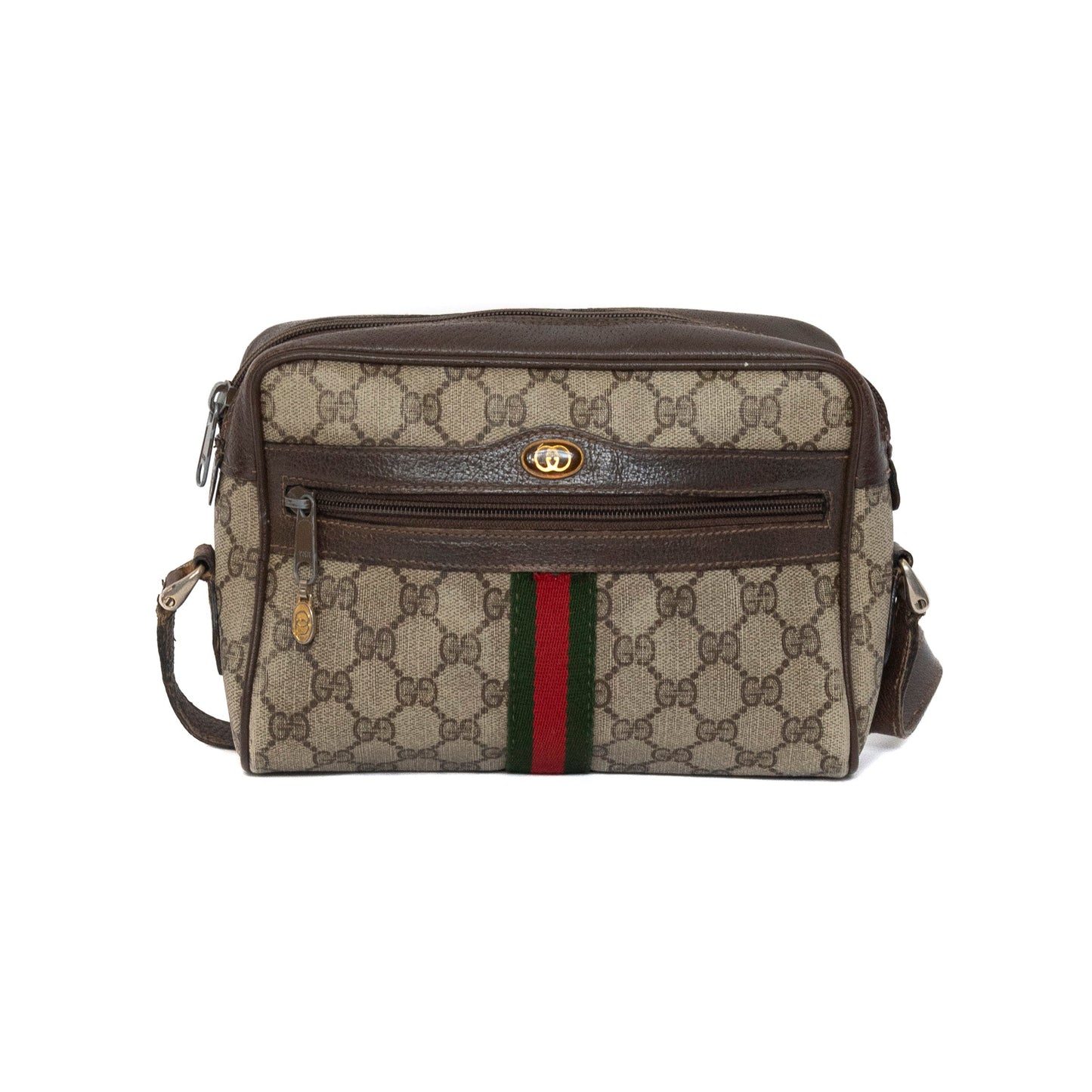 Gucci Crossbody Monogram Bag with Classic Gucci Trim