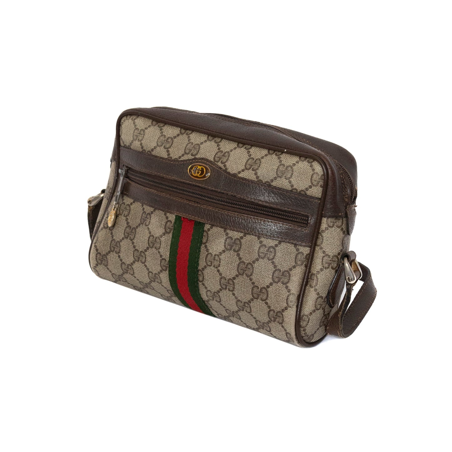 Gucci Crossbody Monogram Bag with Classic Gucci Trim