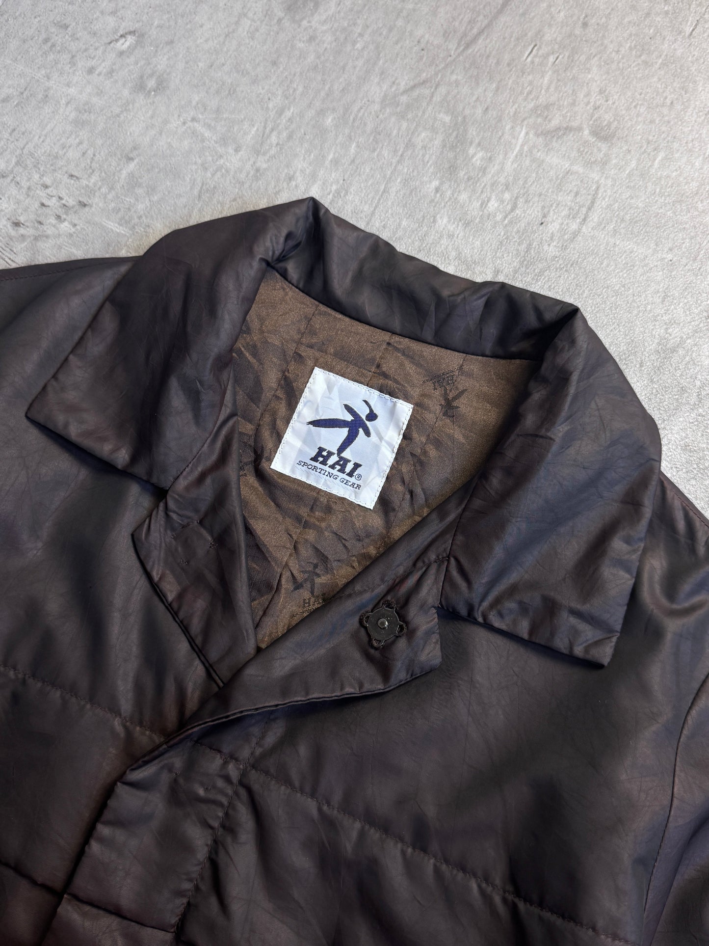 Issey Miyake Hai Sporting Gear Brown Cropped Padded Jacket