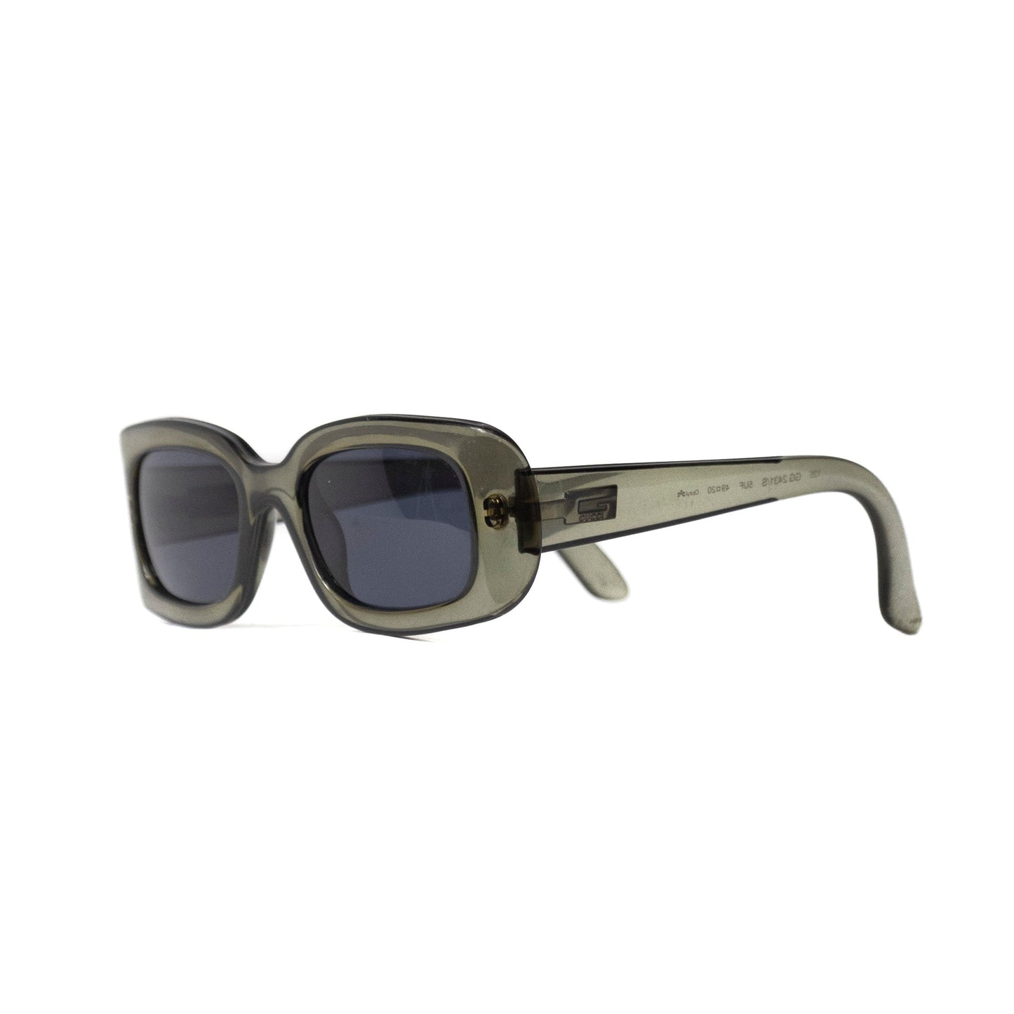 Gucci Squared Lense Transparent Green Sunglasses