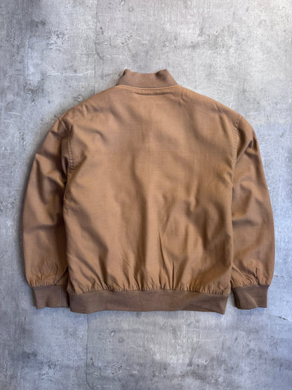 YSL Brown Cotton Bomber Jacket