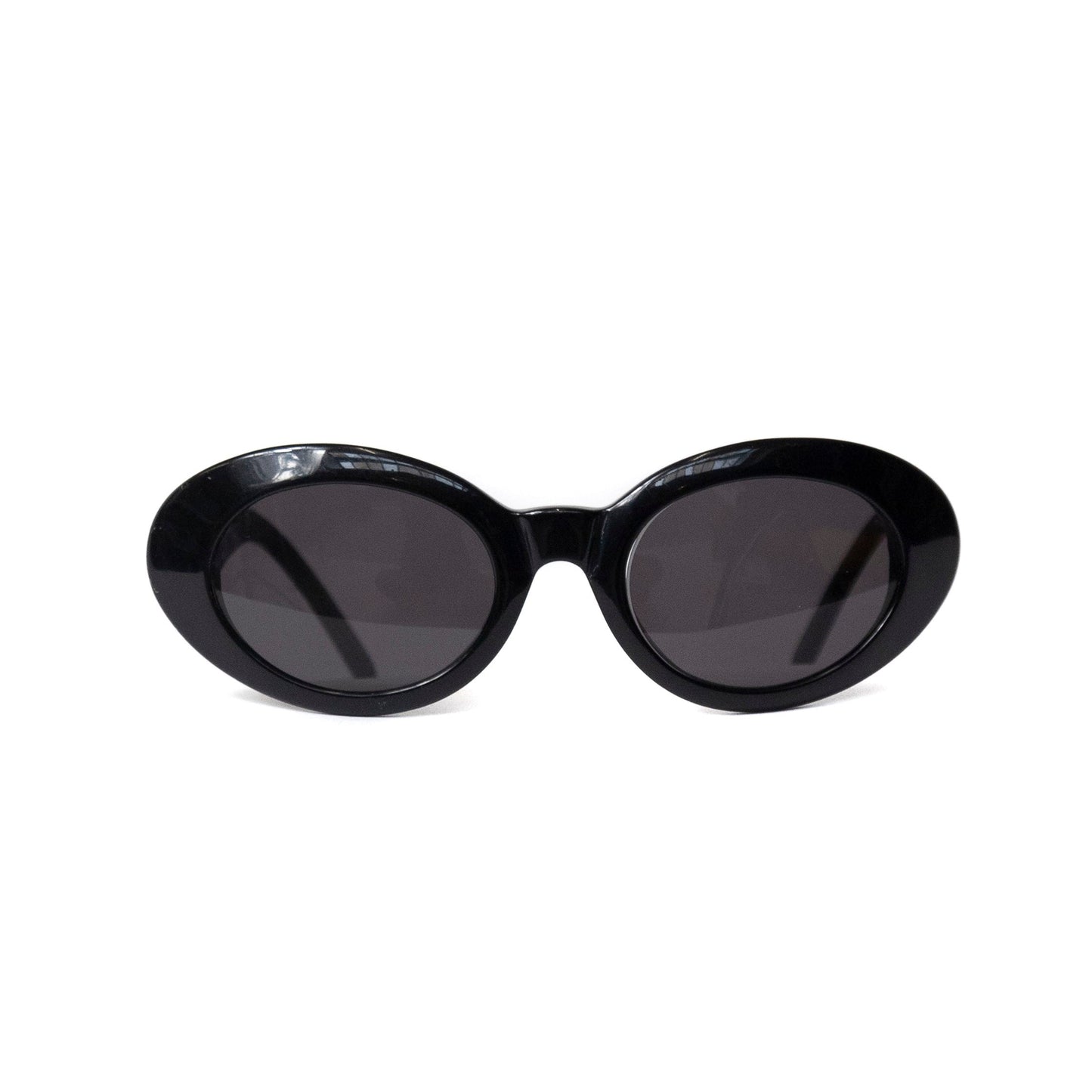 Laura Biagiotti Rounded Blackout Sunglasses