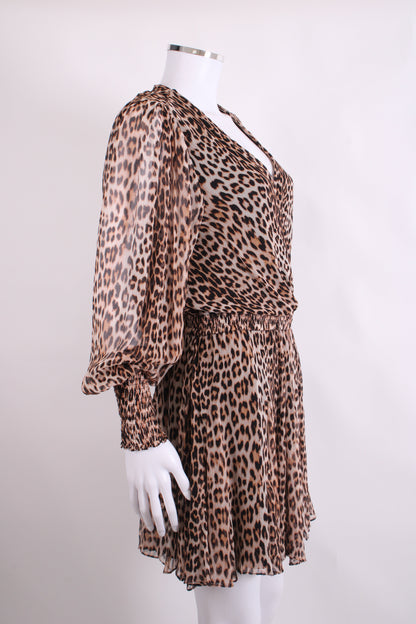 Bec & Bridge L/S Dress Leopard Print 12 | O/S, Red