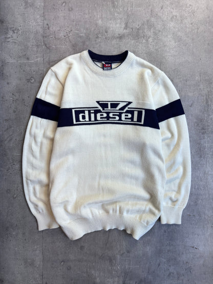 Diesel Two Tone Spellout Knitted Sweater