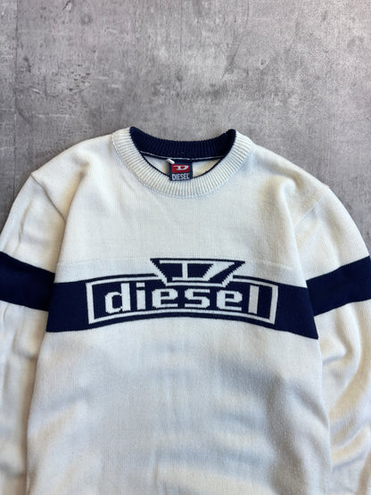Diesel Two Tone Spellout Knitted Sweater