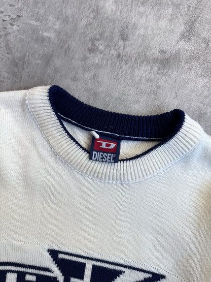 Diesel Two Tone Spellout Knitted Sweater