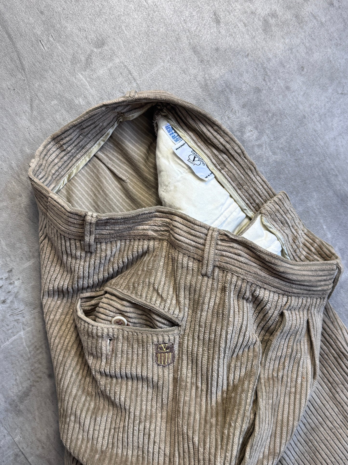 Valentino Beige Corduroy Trousers
