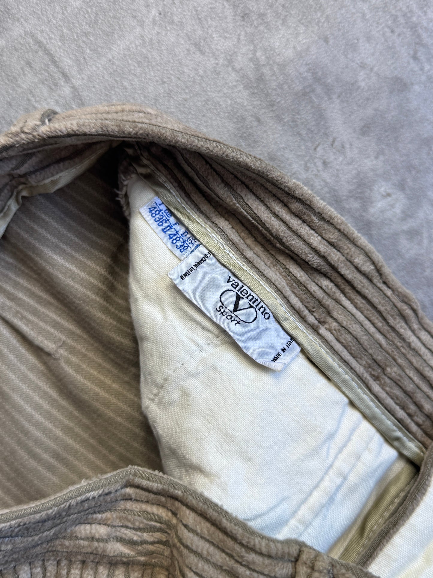 Valentino Beige Corduroy Trousers