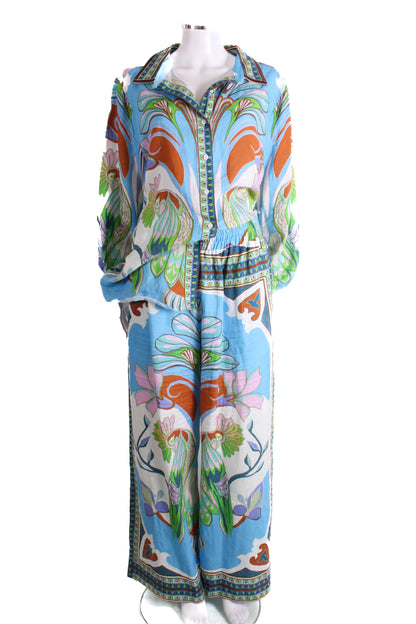 Lug Von Siga Print Shirt/ Trouser Co-ord Multi Coloured 14 | O/S, Red