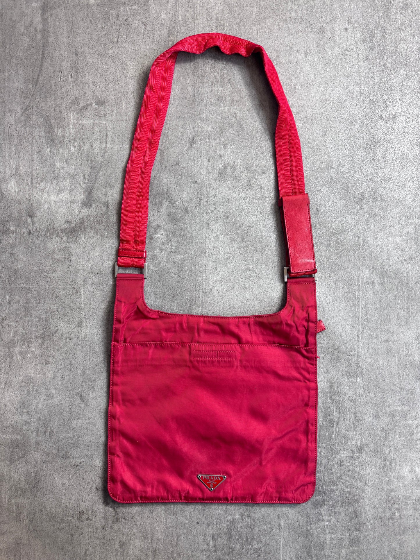 Prada Nylon Red Side Bag